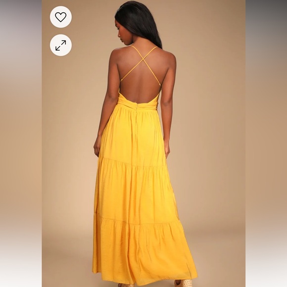 Lulus Sun Worshipper Mustard Yellow Tiered Sleeveless Maxi Dress - Picture 2 of 10
